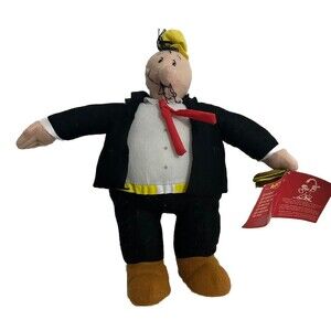 Popeye & Pals WIMPY with Hamburger 14” Plush STUFFED doll Toy NEW with Tags